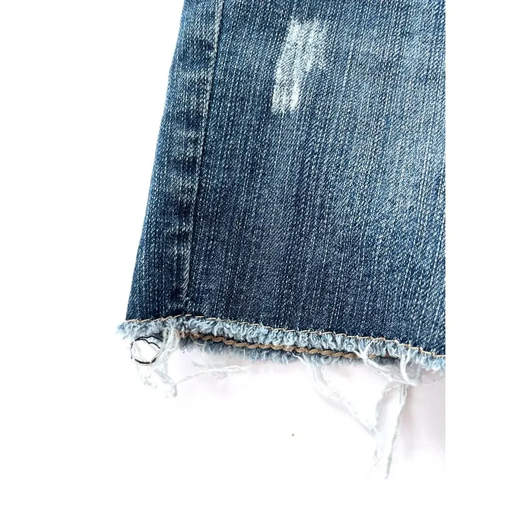 y2K Hydraulic Women's Jean Shorts Embellished Back Flap Pockets White Stitching